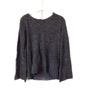 GAP Merino Wool Bell Sleeve Hooded Pullover Sweater